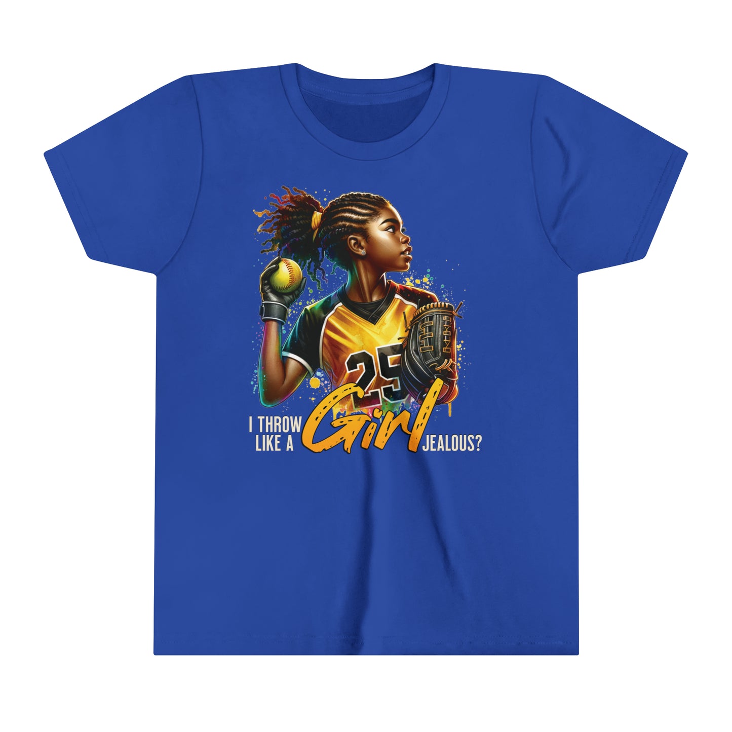 I Throw Like A Girl, Jealous? Self Empowering T-Shirt for Softball Lovers