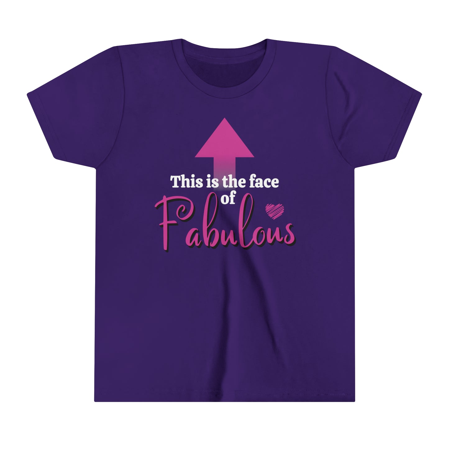 This is the Face of Fabulous Positive Affirmation Graphic T-shirt for Kids.