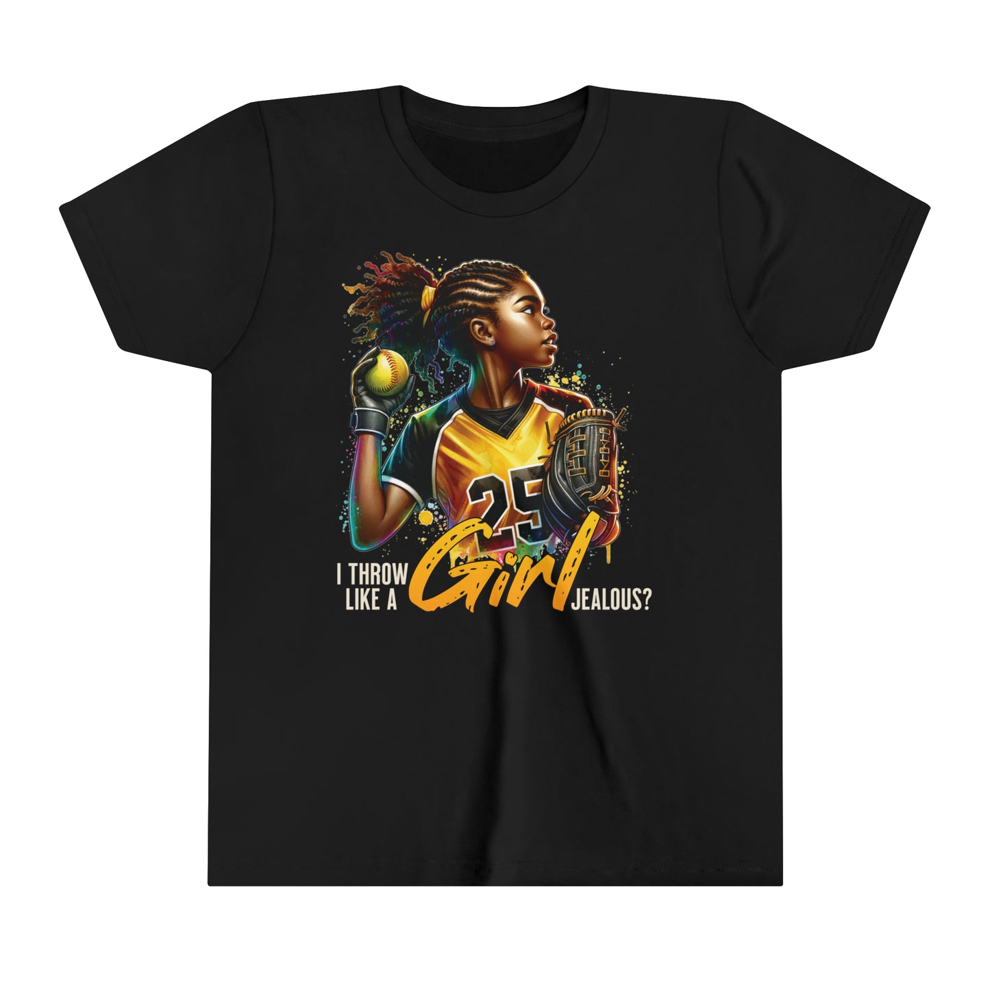 I Throw Like A Girl, Jealous? Self Empowering T-Shirt for Softball Lovers