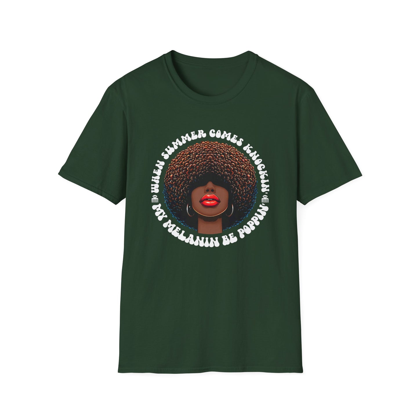 Summer Graphic T-Shirt for Women Poppin’ that Melanin