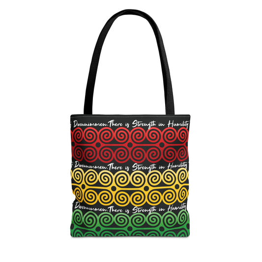 Afrocentric Tote Bag with the African Symbol for Humility and Strength.