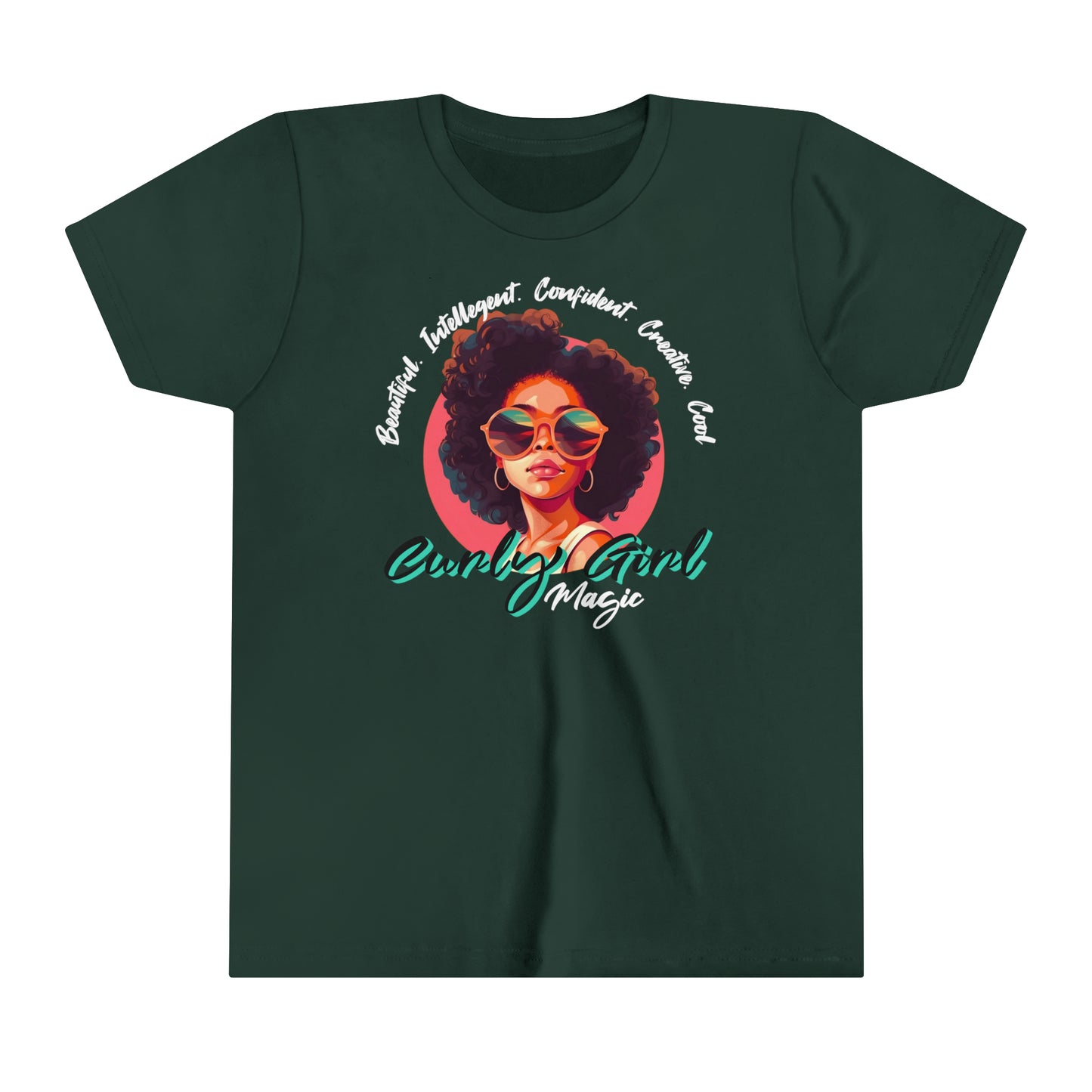 Curly Girls Magic Kids T-Shirt with Inspirational, Positive Affirmations