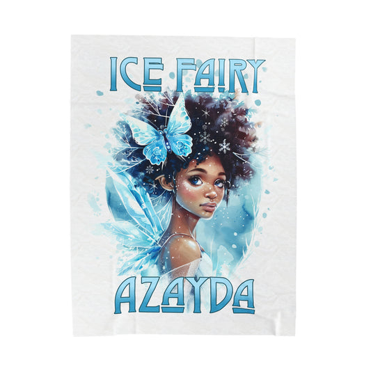 Personalized, Velveteen Microfiber, Ice Fairy Blanket for Our Brown Skinned Beauties.