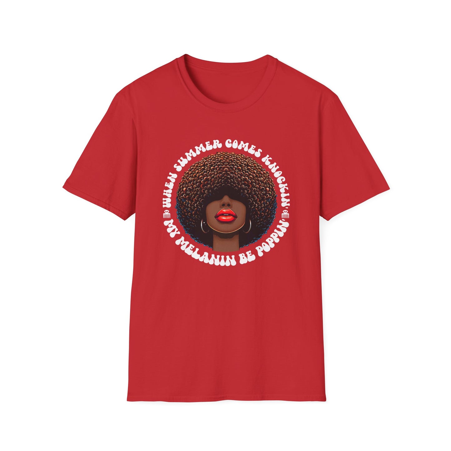 Summer Graphic T-Shirt for Women Poppin’ that Melanin