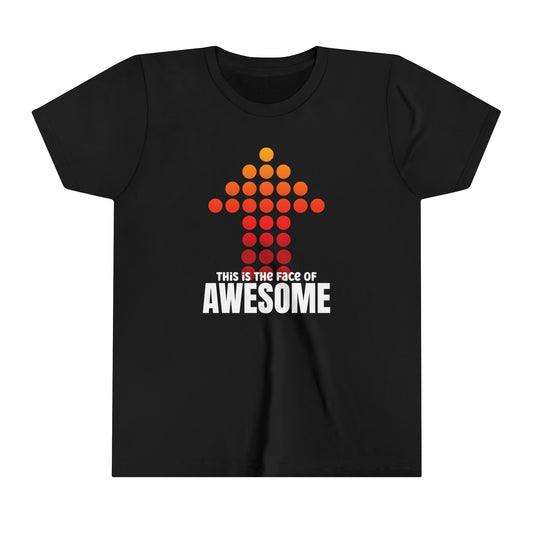 This is the Face of Awesome, Positive Affirmation Graphic T-Shirt for Kids