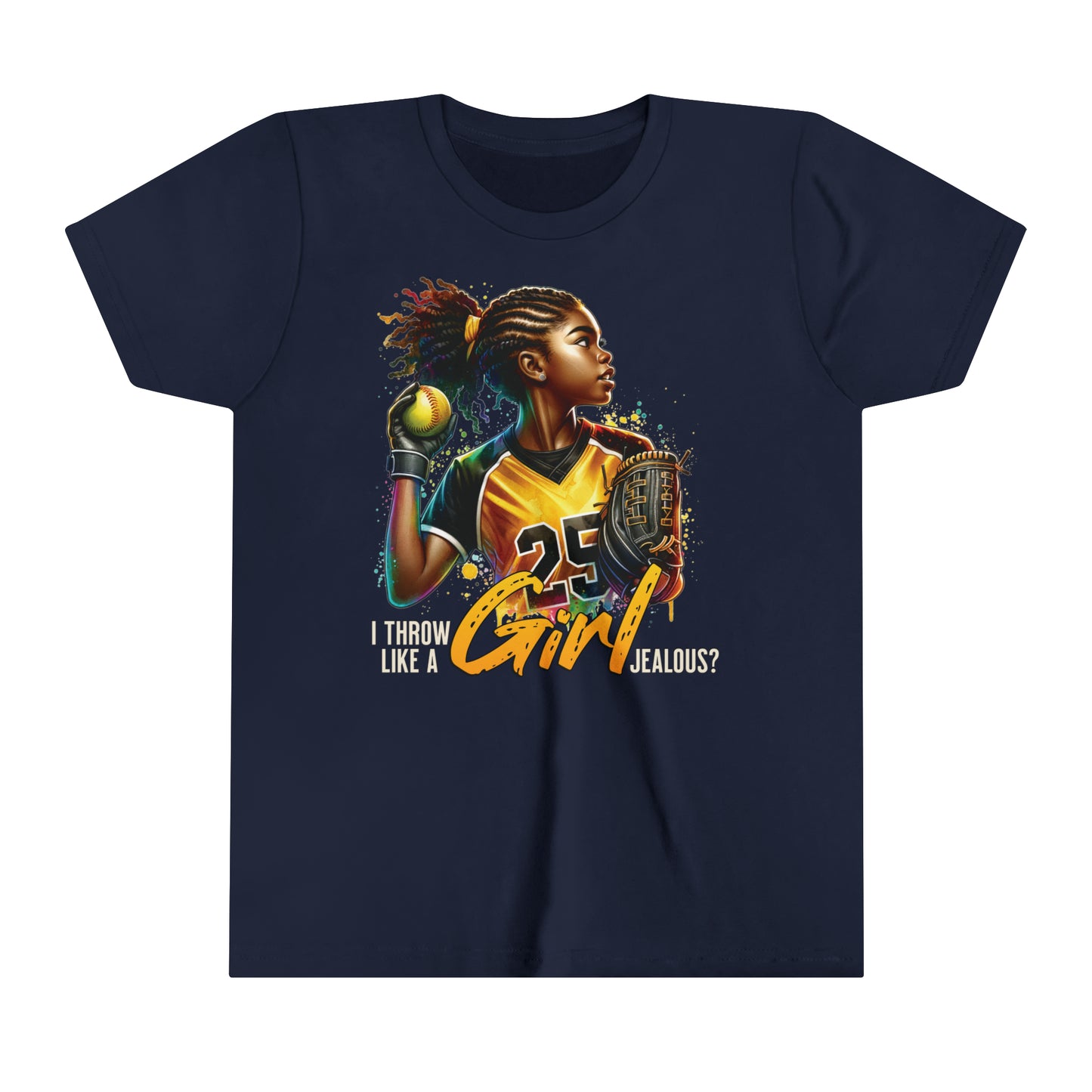 I Throw Like A Girl, Jealous? Self Empowering T-Shirt for Softball Lovers