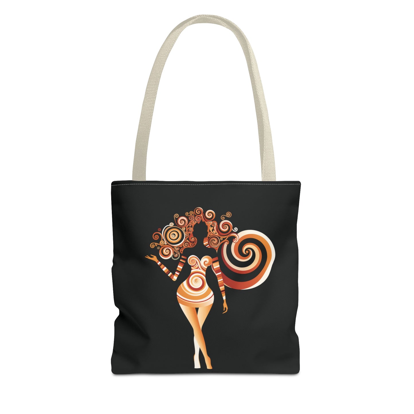 Cool Graphic Tote Bag with Artistic Design of a Curvaceous Black Woman