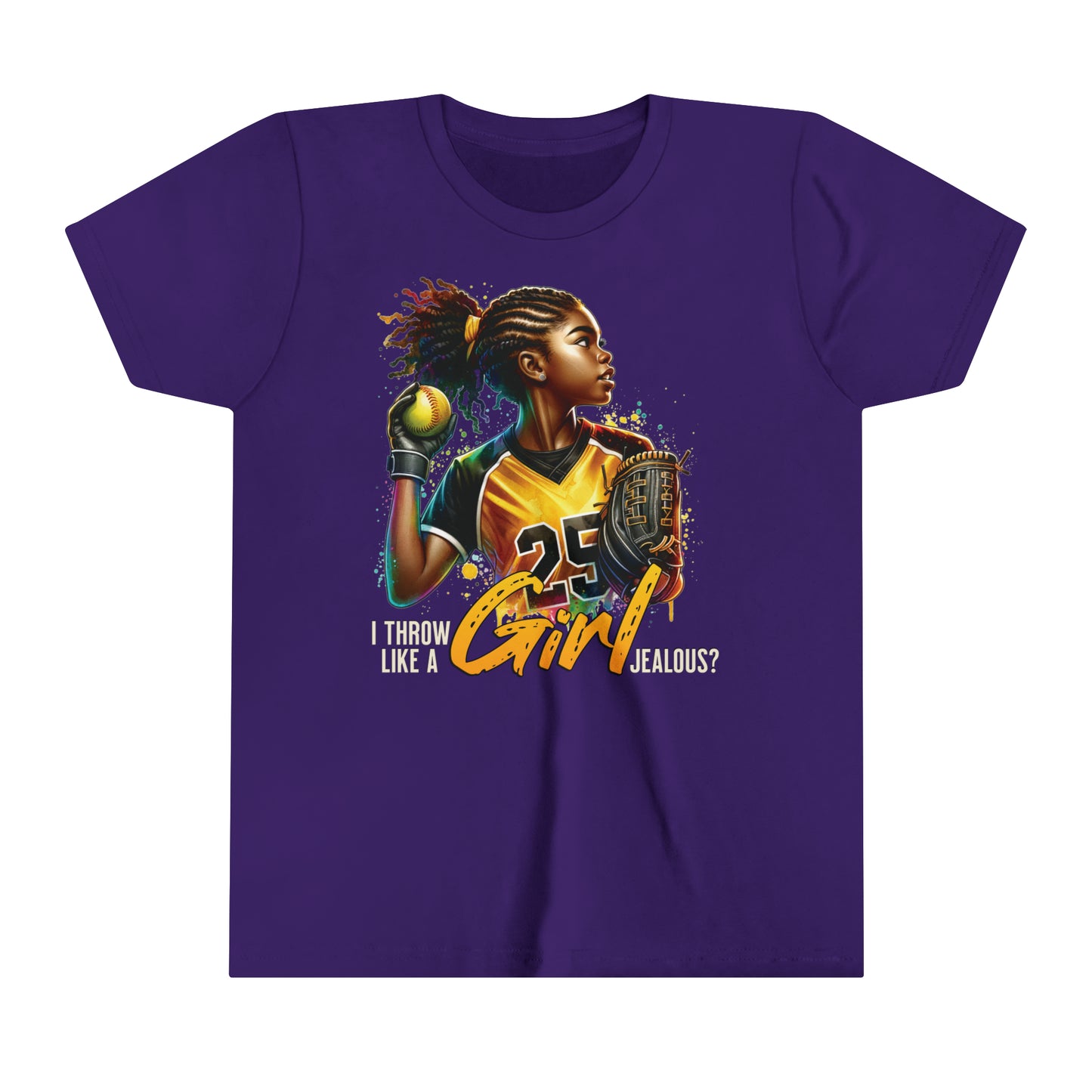 I Throw Like A Girl, Jealous? Self Empowering T-Shirt for Softball Lovers