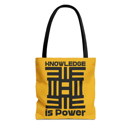 Afrocentric tote bag with the African symbol for Intelligence. Celebrate your African roots.