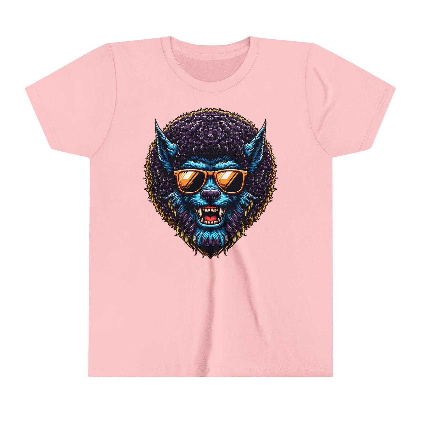 Fun Halloween T-Shirt for Kids. Cool Wolfman with Wild Afro. Great Halloween gift for Kids