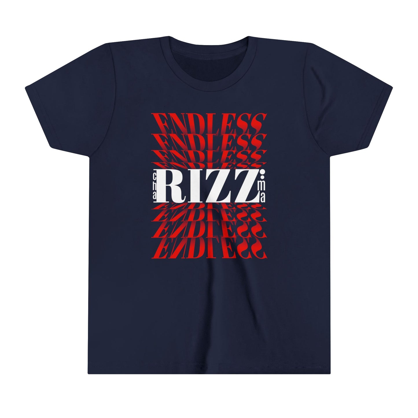 Endless charisma T-shirt. The words endless Rizz are highlighted. Cool graphic design