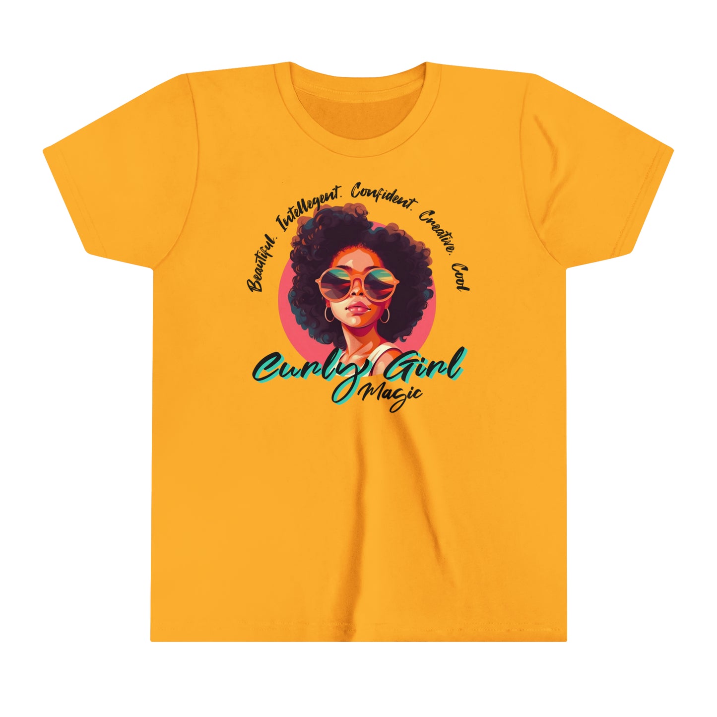 Curly Girls Magic Kids T-Shirt with Inspirational, Positive Affirmations