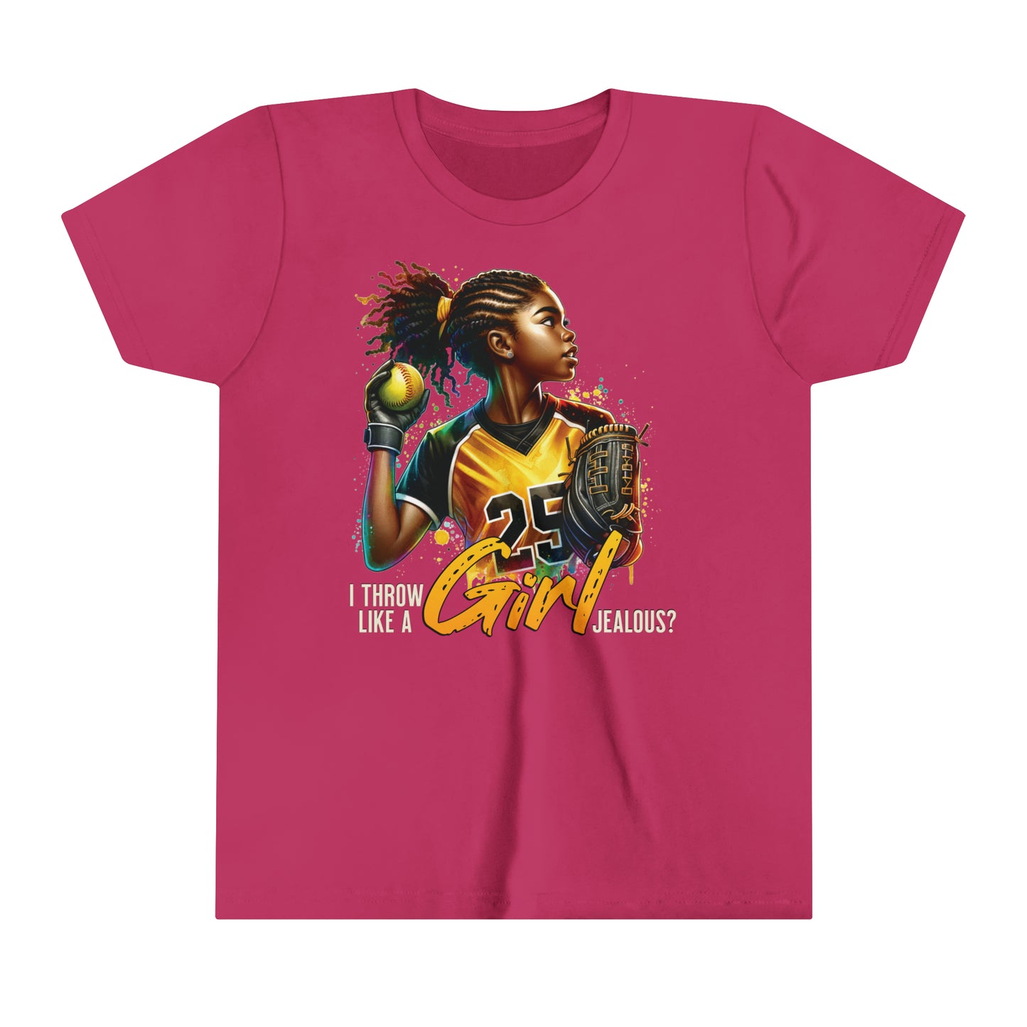 I Throw Like A Girl, Jealous? Self Empowering T-Shirt for Softball Lovers