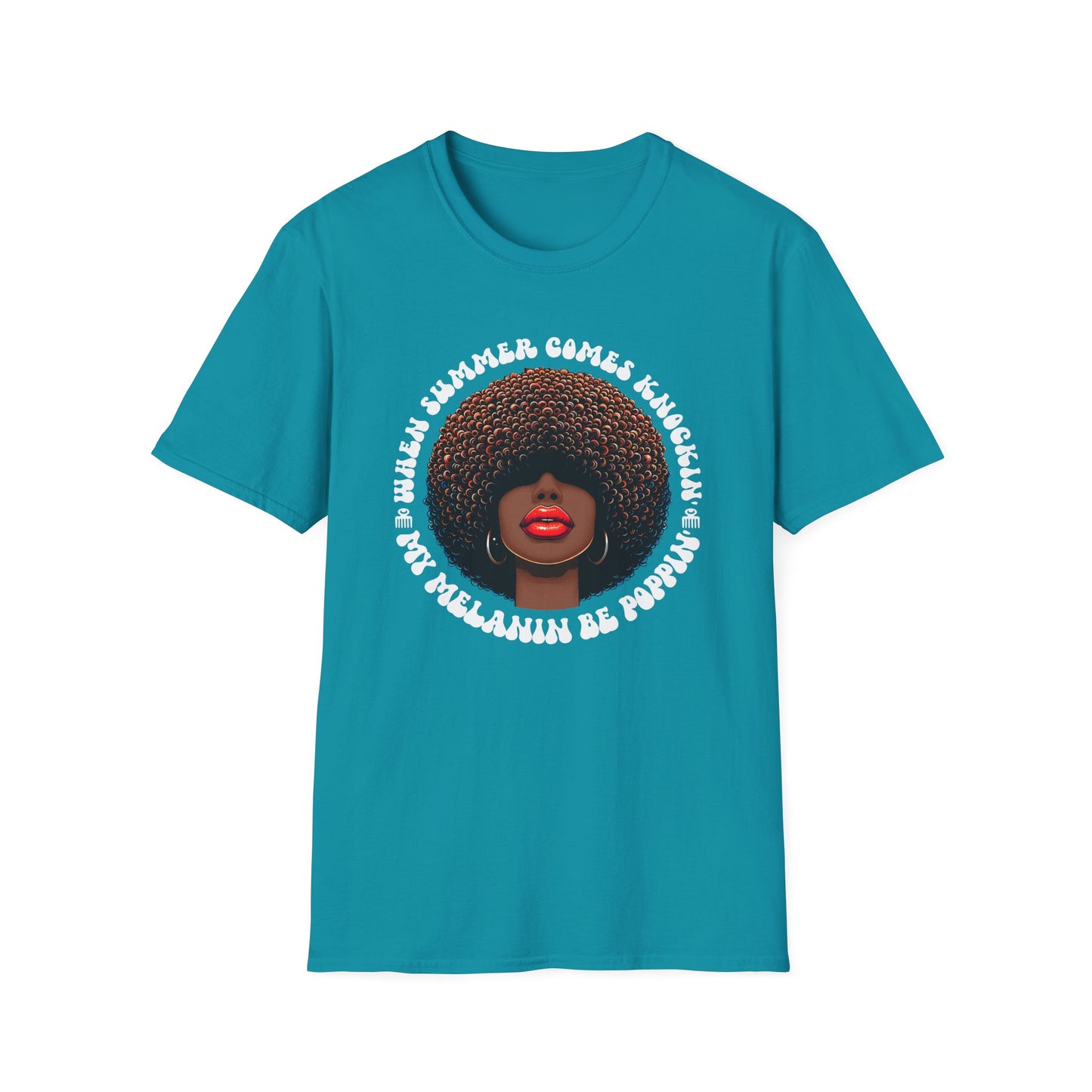 Summer Graphic T-Shirt for Women Poppin’ that Melanin