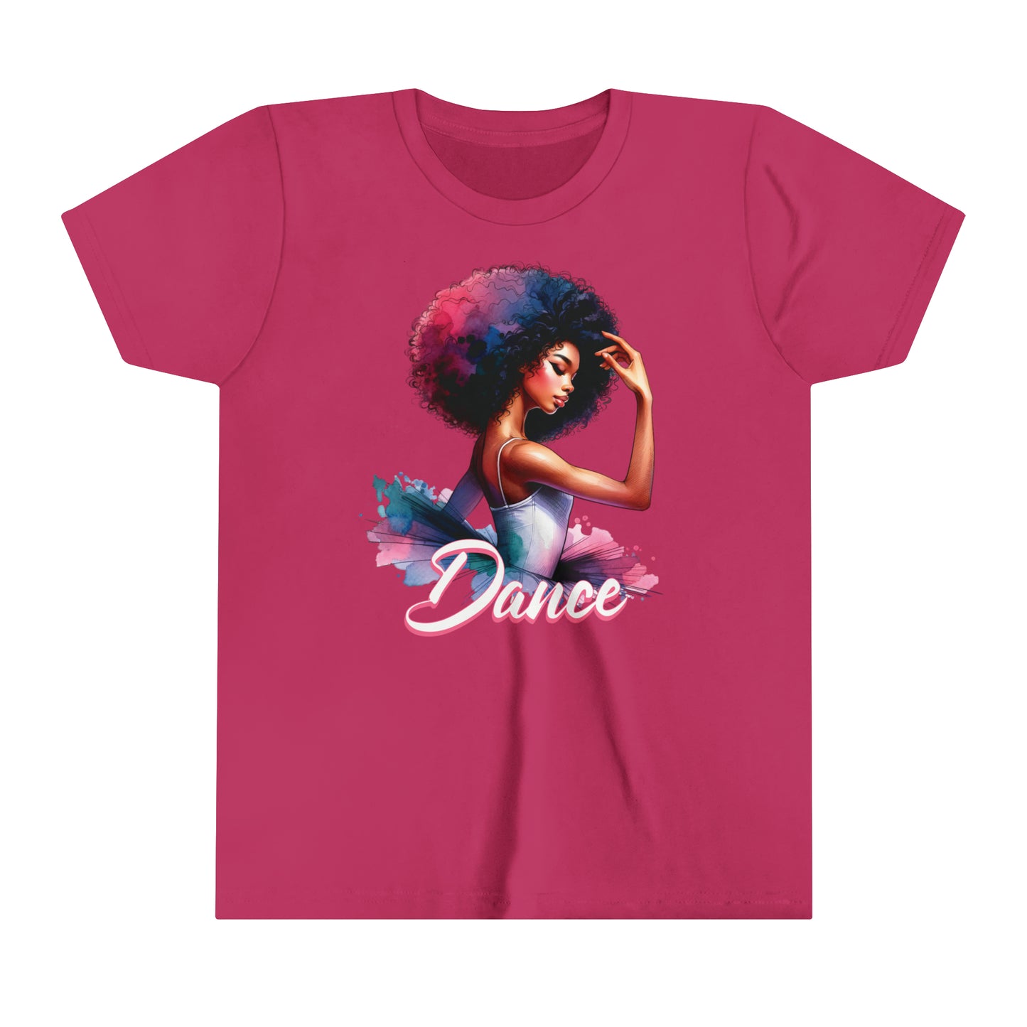 Beautiful Dancing Ballerina with Afro, T-Shirt for Kids