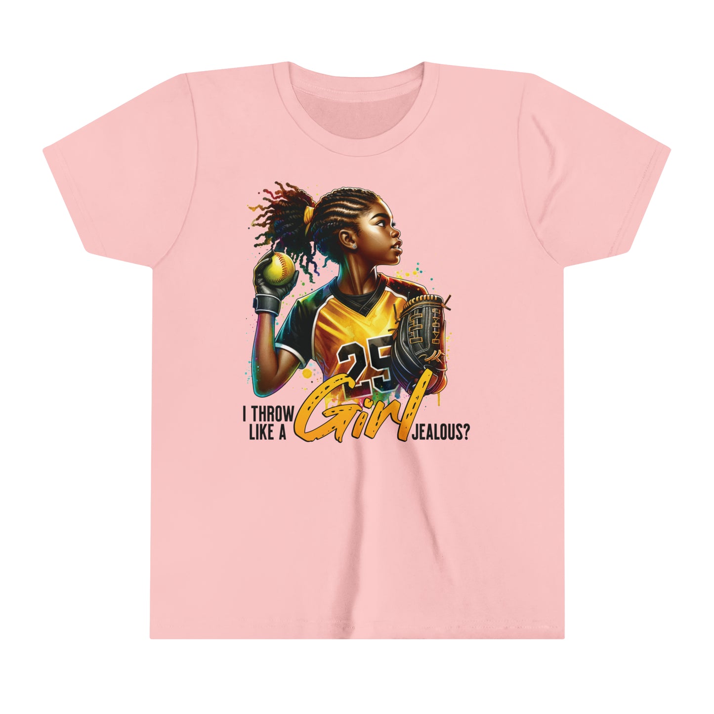 I Throw Like A Girl, Jealous? Self Empowering T-Shirt for Softball Lovers