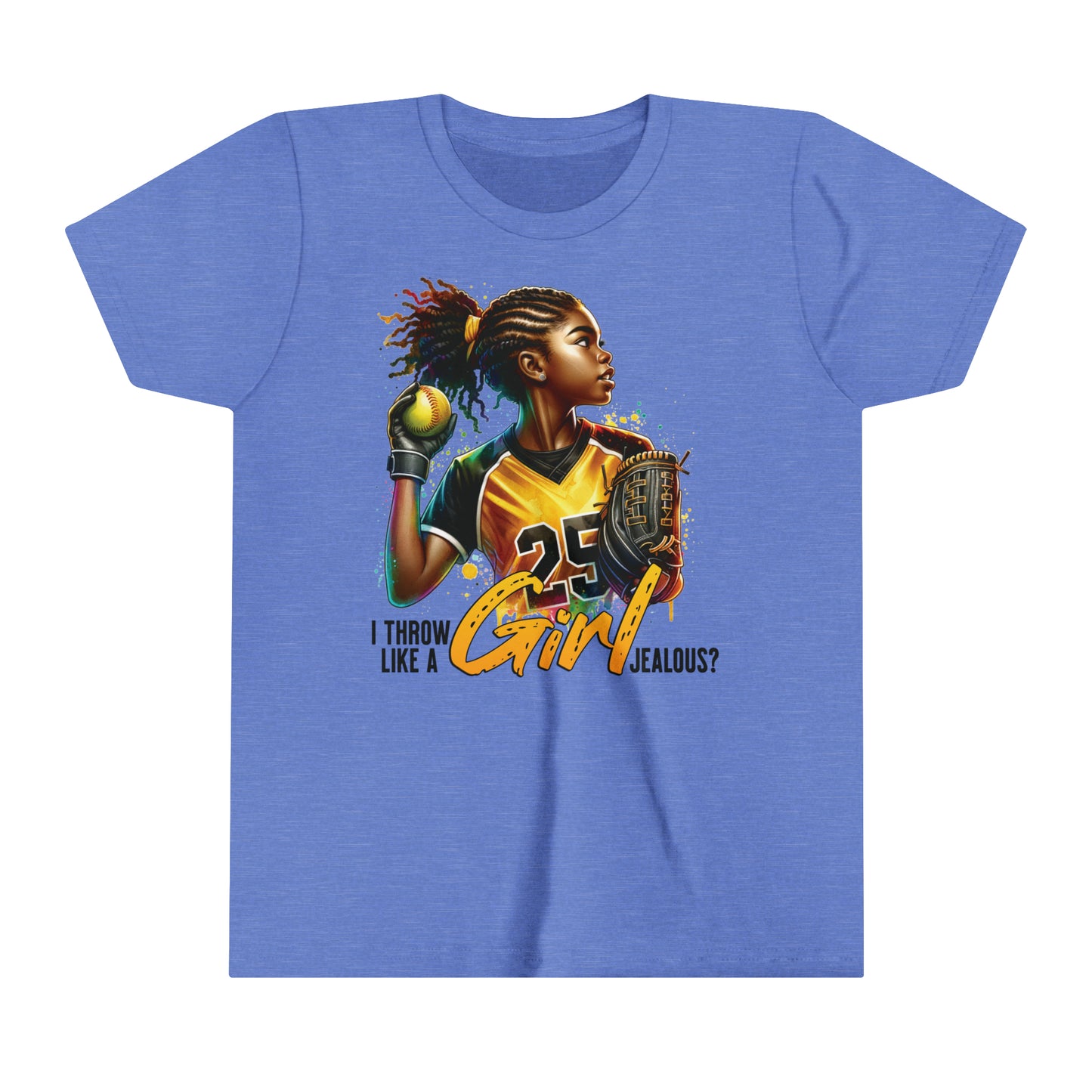 I Throw Like A Girl, Jealous? Self Empowering T-Shirt for Softball Lovers