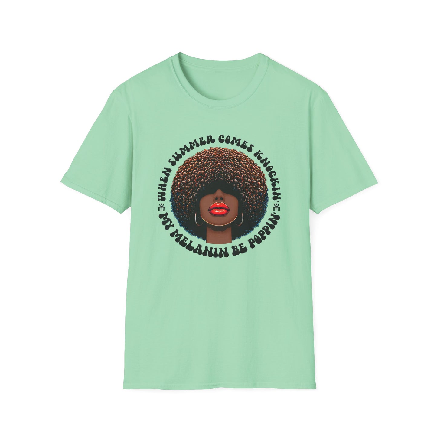 Summer Graphic T-Shirt for Women Poppin’ that Melanin