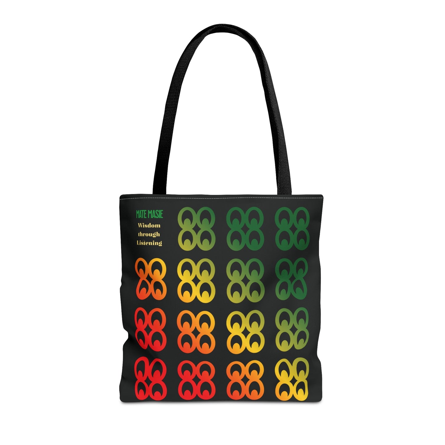 Afrocentric Tote Bag with the African symbol for Wisdom and Knowledge.