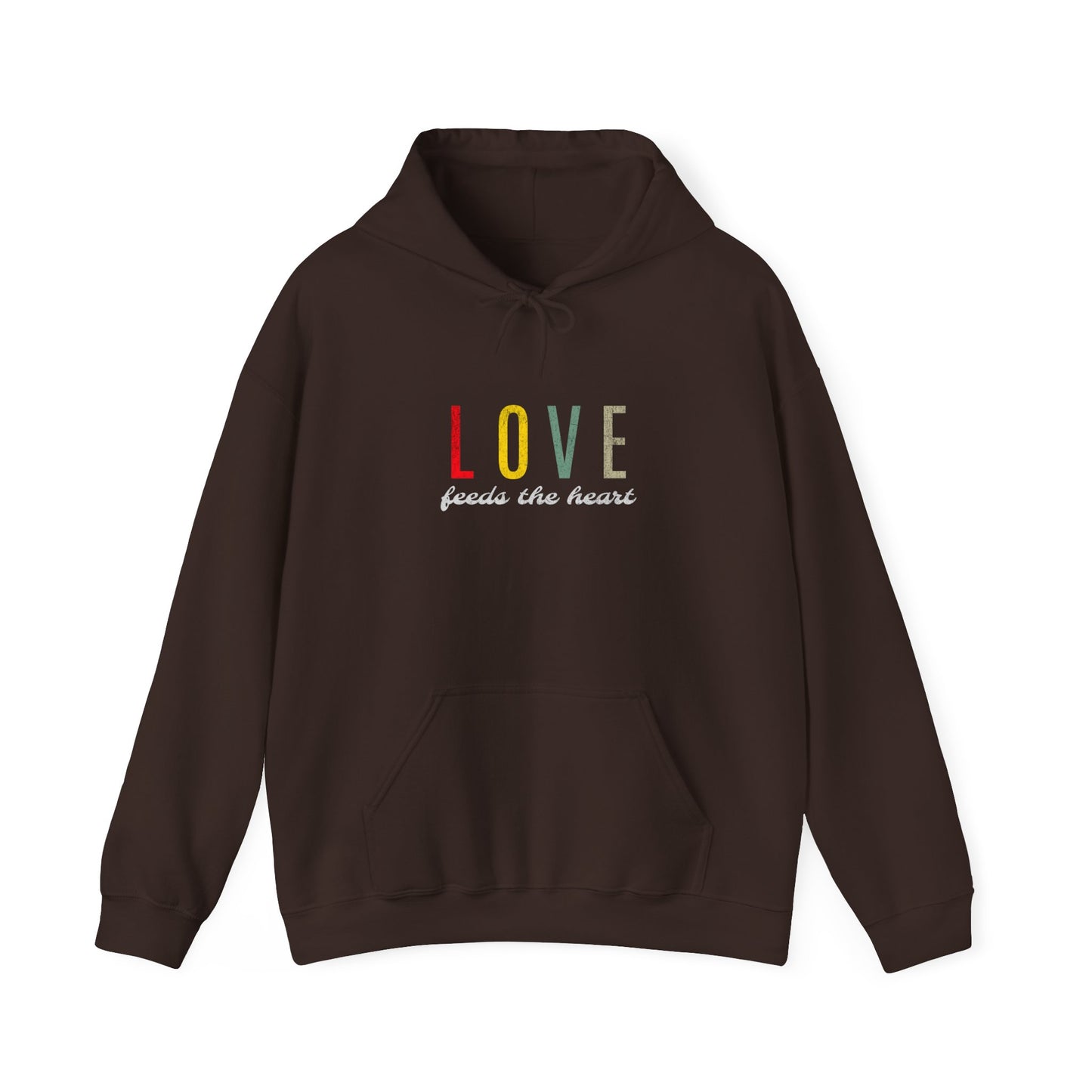 Love Feeds the Heart, Music Feeds the Soul. Hooded Sweatshirt for Music Lover