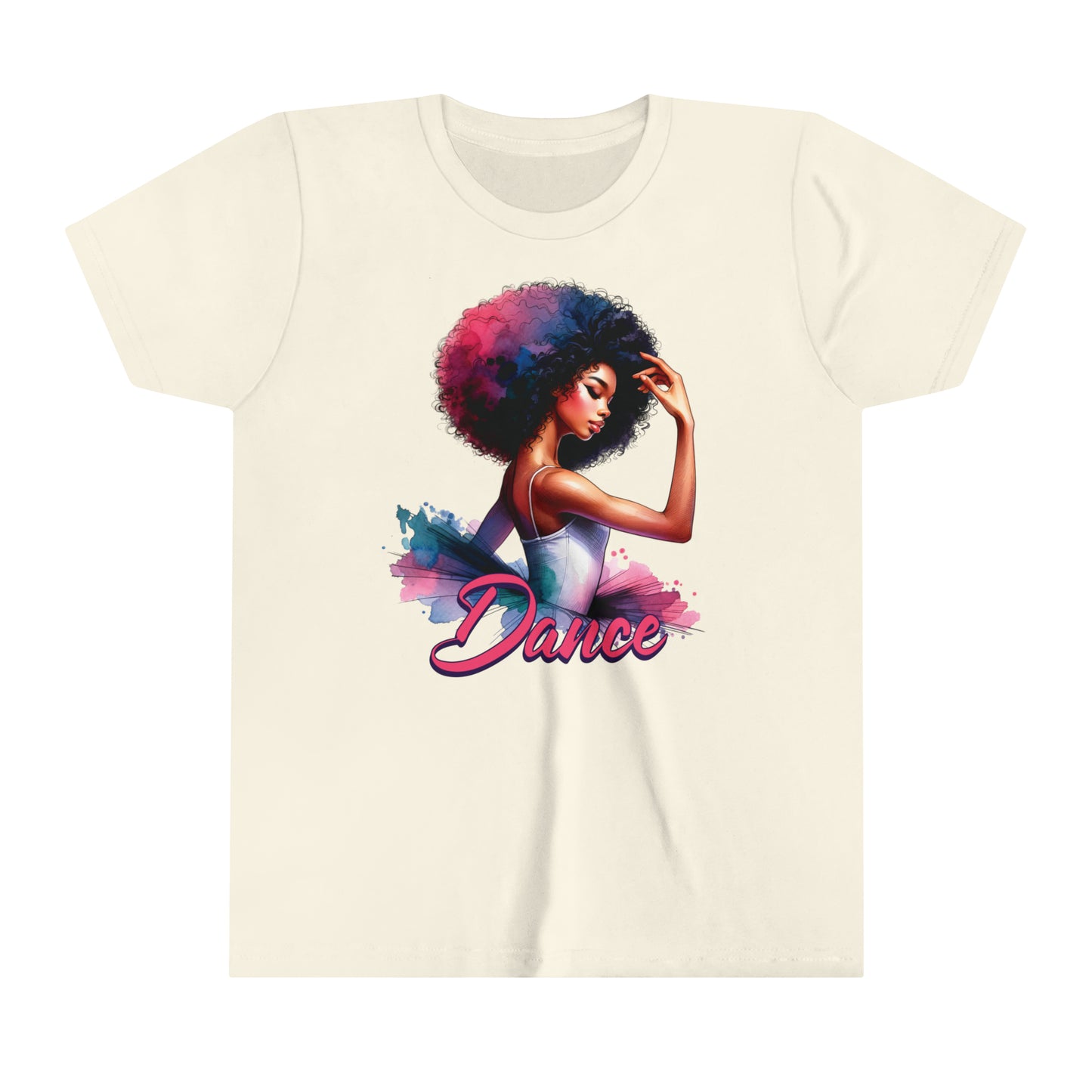 Beautiful Dancing Ballerina with Afro, T-Shirt for Kids