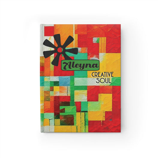 Hardcover, Personalized, Blank Ruled Notebook with Adinkra Symbol for Creativity