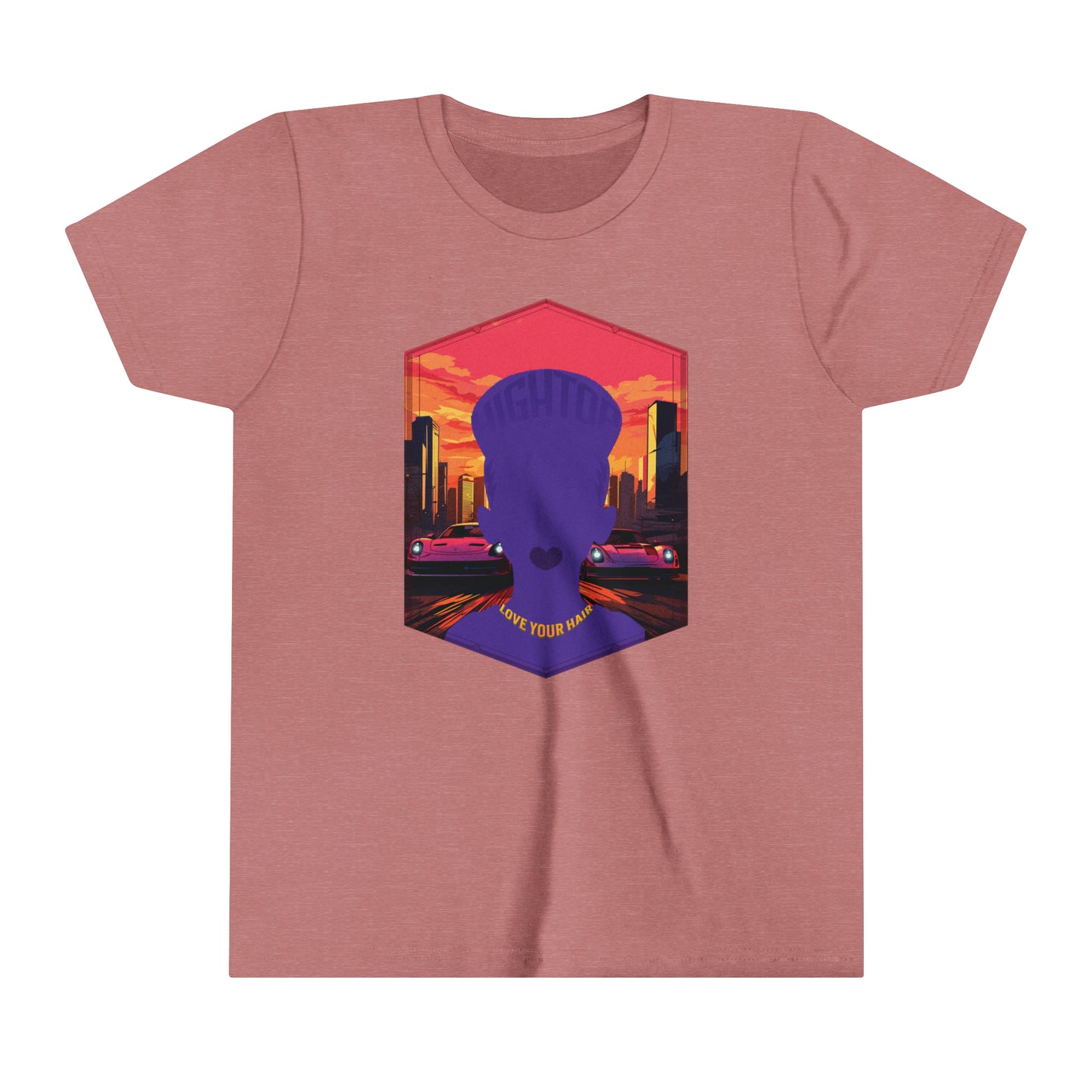 Love Your High Top Kinky Hair, Positive Affirmation Graphic T-Shirt for Kids.