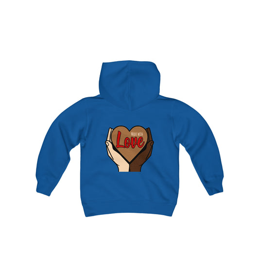 Made WIth Love, Self Love Graphic Hoodie Sweatshirt for Kids.