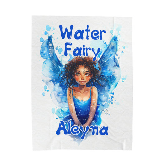 Personalized, Velveteen Microfiber, Water Fairy Blanket for Our Brown Skinned Beauties