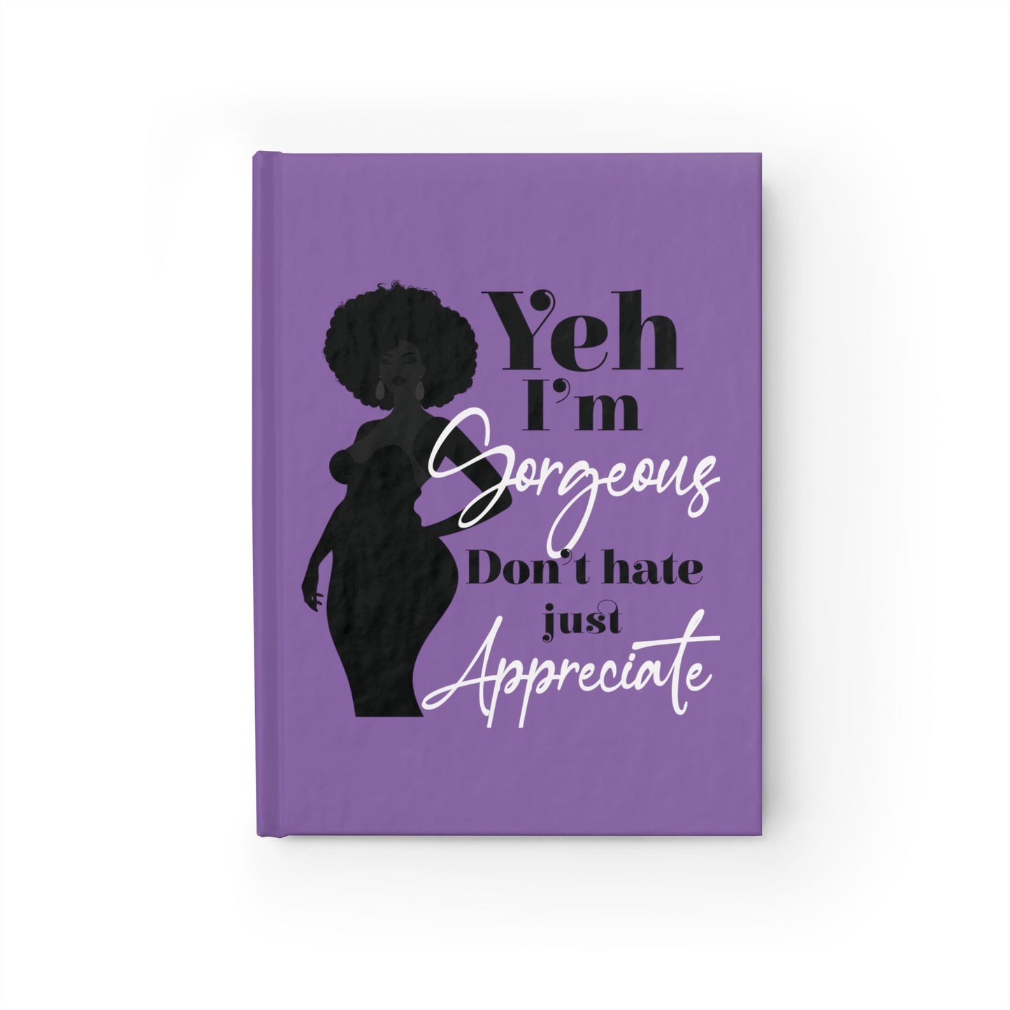 Hardcover Notebook with Positive Affirmations for Curvaceous Women of Color