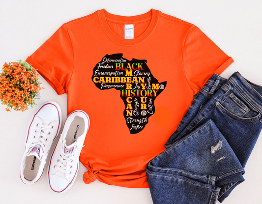 Black History is Caribbean and American History T-Shirt.