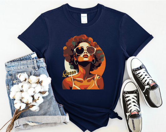 Black Queen, Positive Self Esteem T-Shirt for African American Women