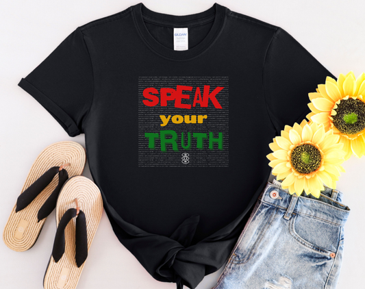 Speak Your Truth Afrocentric Inspirational T-shirt. Positive and Powerful