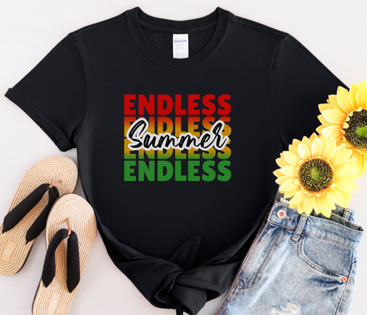 Endless Summer Graphic T-Shirt in Afrocentric Colours