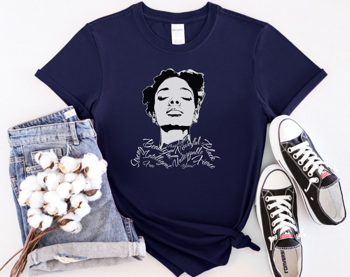 Wear Your Affirmations. Beautiful Graphic T-Shirt for Black Women